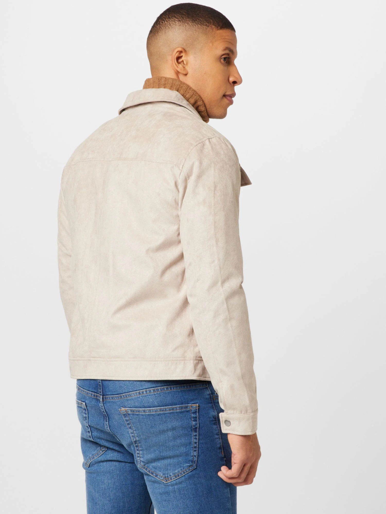 Jack & Jones Leren Jassen Tussenjas ROCKY PAYTON Heren Beige 3 Jack & Jones Leren Jassen Tussenjas ROCKY PAYTON Heren Beige - Afbeelding 3