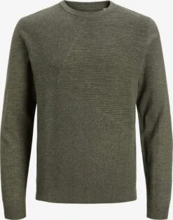 Jack & Jones Crewneck Truien Trui BROOKLYN Heren Olijfgroen