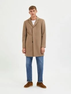 Selected Homme Tussenmantels Tussenjas Heren Beige -Herenkleding ac90379a9b7a487f61ce3b2383ef7454