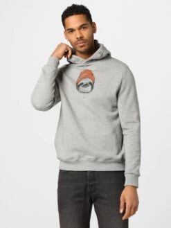 Hoodies Sweatshirt Animal Sloth Moin Heren Antraciet / Lichtgrijs -Herenkleding b215b6ef16cb65295a8714c6bf86f38d