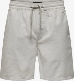 Only & Sons Shorts Regular Broek TEL Heren Lichtgrijs
