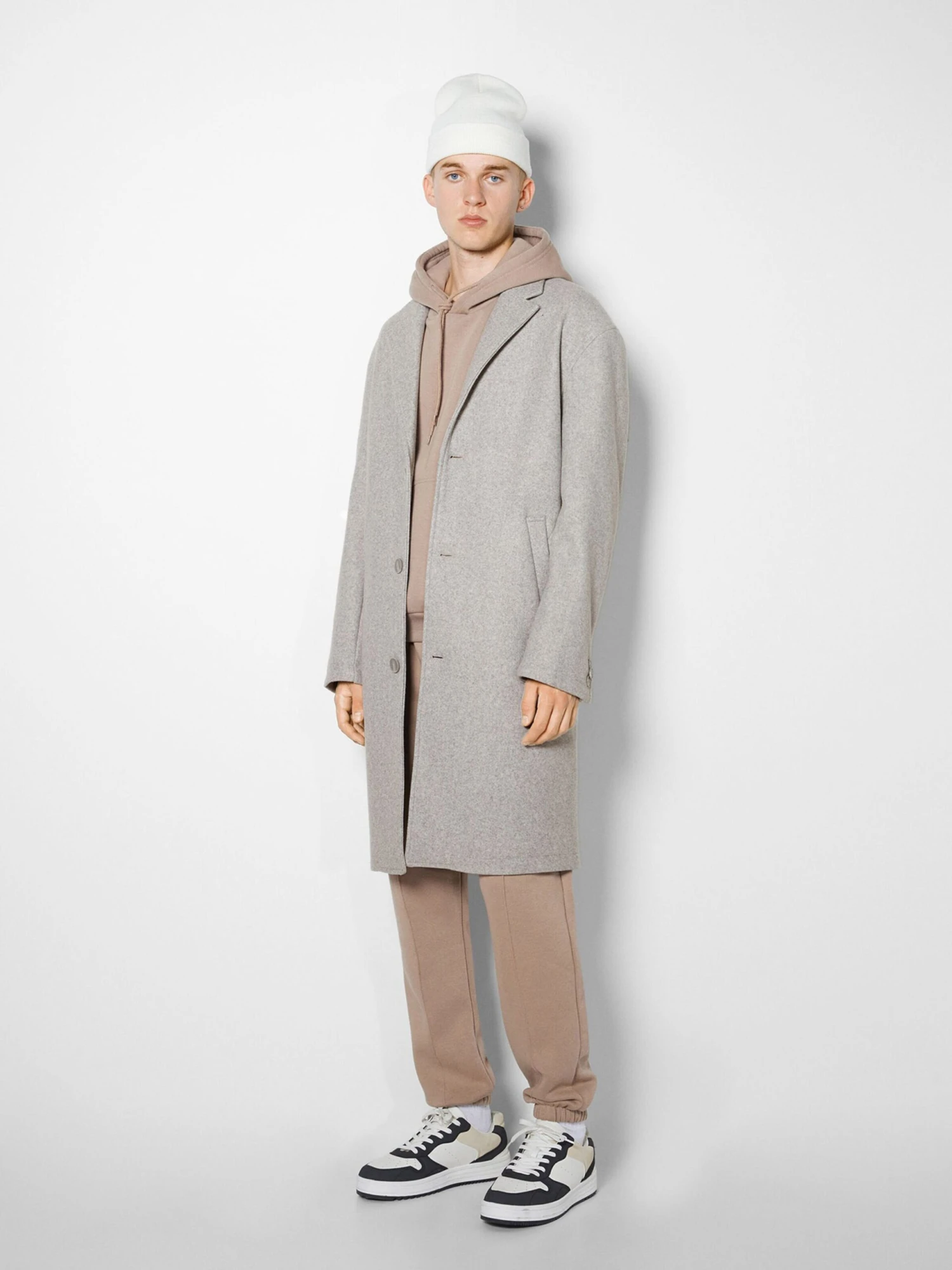 BERSHKA Tussenmantels Tussenjas Heren Grijs Gemêleerd 4 BERSHKA Tussenmantels Tussenjas Heren Grijs Gemêleerd - Afbeelding 4