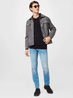 Leren Jassen Tussenjas Heren Donkergrijs -Herenkleding ba3cd19511f78b5f40c7560693a1a607