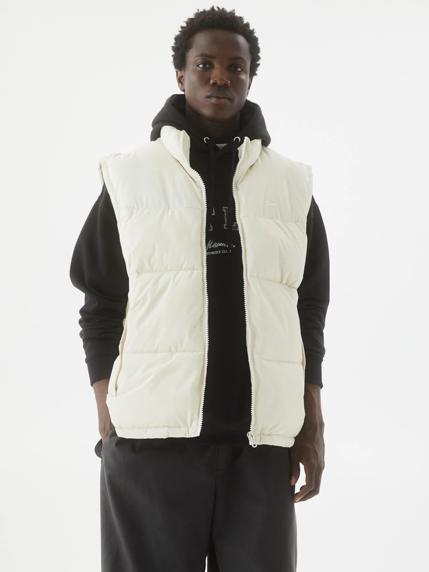 PULL & BEAR Bodywarmers Bodywarmer Heren Offwhite 2 PULL & BEAR Bodywarmers Bodywarmer Heren Offwhite - Afbeelding 2