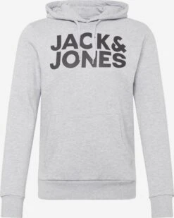 Jack & Jones Hoodies Sweatshirt Heren Lichtgrijs