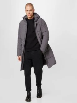 Wintermantels Winterjas Heren Donkergrijs -Herenkleding bfd17a2655166b3aefe264afc52035de