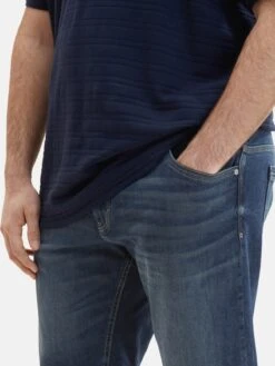 Denim Shorts Slimfit Jeans Heren Donkerblauw -Herenkleding c300fbb0ab98da40334d93274745f618