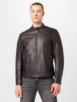 BOSS ORANGE Leren Jassen Tussenjas Jomarc Heren Mokka 7 BOSS ORANGE Leren Jassen Tussenjas Jomarc Heren Mokka -Herenkleding c347f5adfff0fb3f0d9acdd1d0621e44