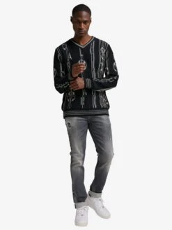 CARLO COLUCCI V-hals Truien Trui Cubich Heren Zwart -Herenkleding c989abaea112445b9c069df756bfd685