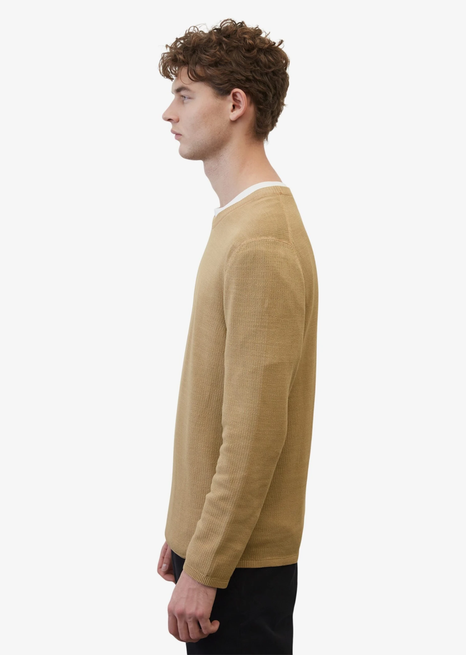 Marc O'Polo Crewneck Truien Trui Heren Bruin 4 Marc O'Polo Crewneck Truien Trui Heren Bruin - Afbeelding 4