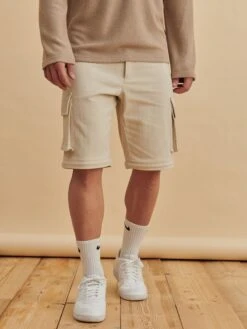 Cargobroeken Tapered Cargobroek Hasan Heren Crème -Herenkleding cac6251ef1ddcb3a882a491545485f40