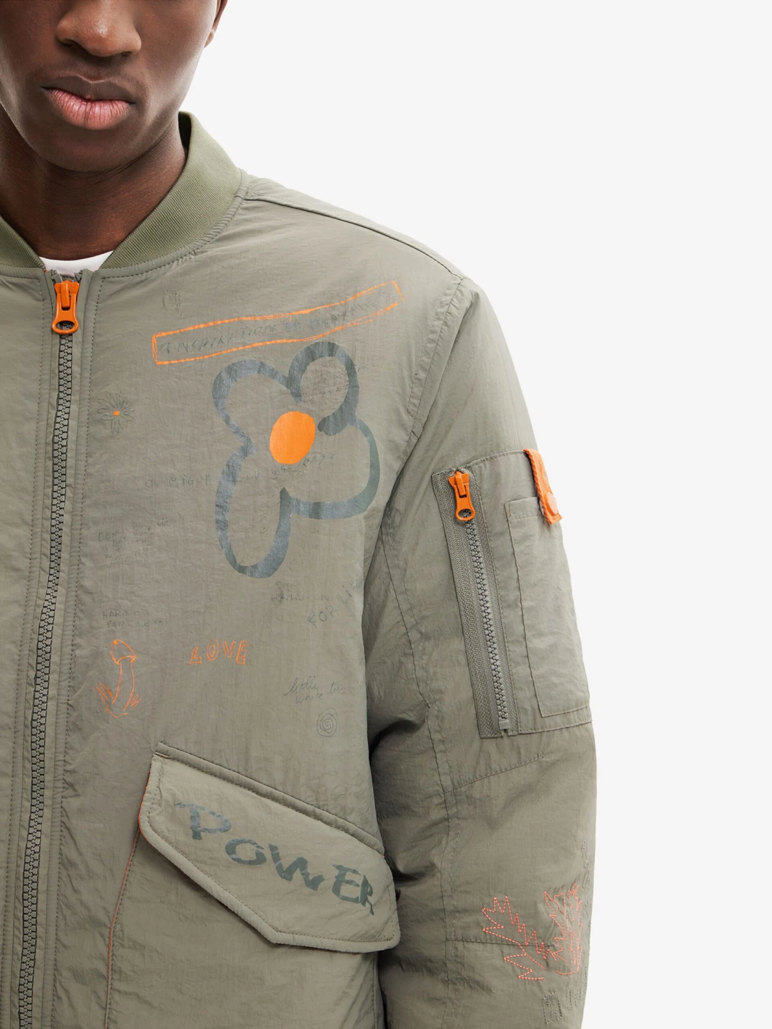 Desigual Tussenjassen Tussenjas Heren Kaki / Donkergroen 5 Desigual Tussenjassen Tussenjas Heren Kaki / Donkergroen - Afbeelding 5