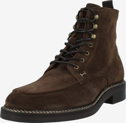 Hackett London Boots & Laarzen Veterboots Heren Chocoladebruin
