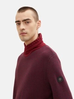 Tom Tailor Coltruien Trui Heren Wijnrood -Herenkleding dac11660f86ea0723b907232c8ea9cf3