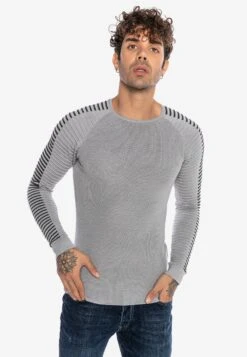 Crewneck Truien Trui Fargo Heren Grijs -Herenkleding dcbf23e14321d96cf2ff58e041088204