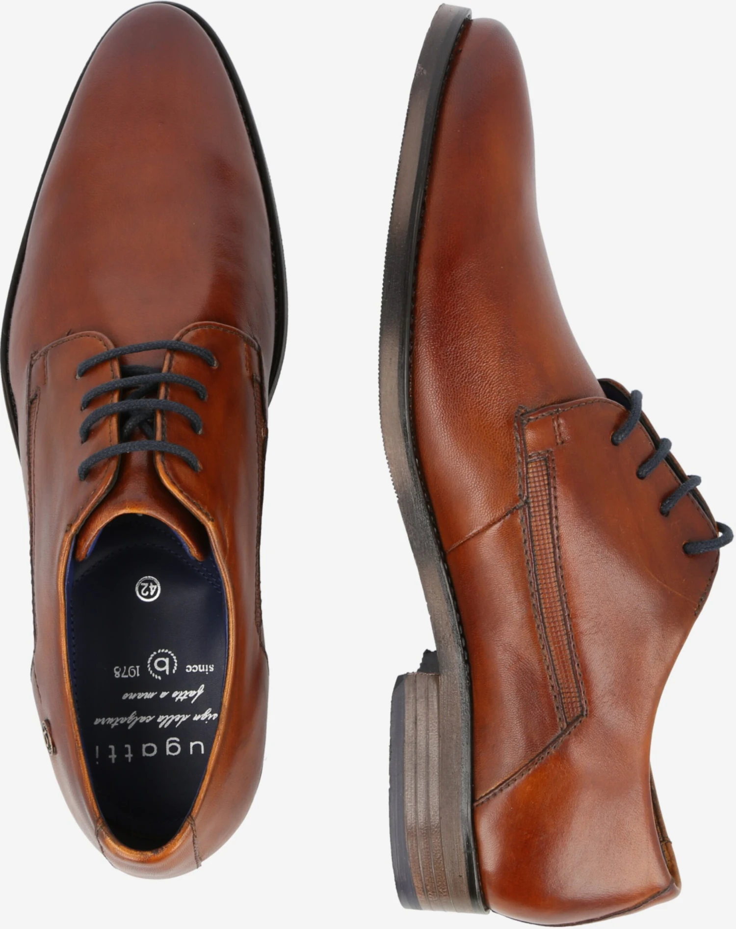 Bugatti Nette Schoenen Veterschoen Lair Heren Cognac 2 Bugatti Nette Schoenen Veterschoen Lair Heren Cognac - Afbeelding 2