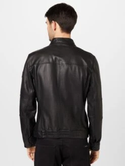 BOSS ORANGE Leren Jassen Tussenjas Josep Heren Zwart -Herenkleding e254847d29671256dc74926b3933f232