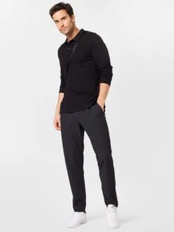 S.Oliver Longsleeves Shirt Heren Zwart -Herenkleding e2e0d5330963498e9f6101d84a415962