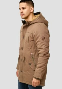 Indicode Jeans Parkas Winterparka Barge Heren Lichtbruin -Herenkleding e61b772d66baedc4b206a61536eb5d98