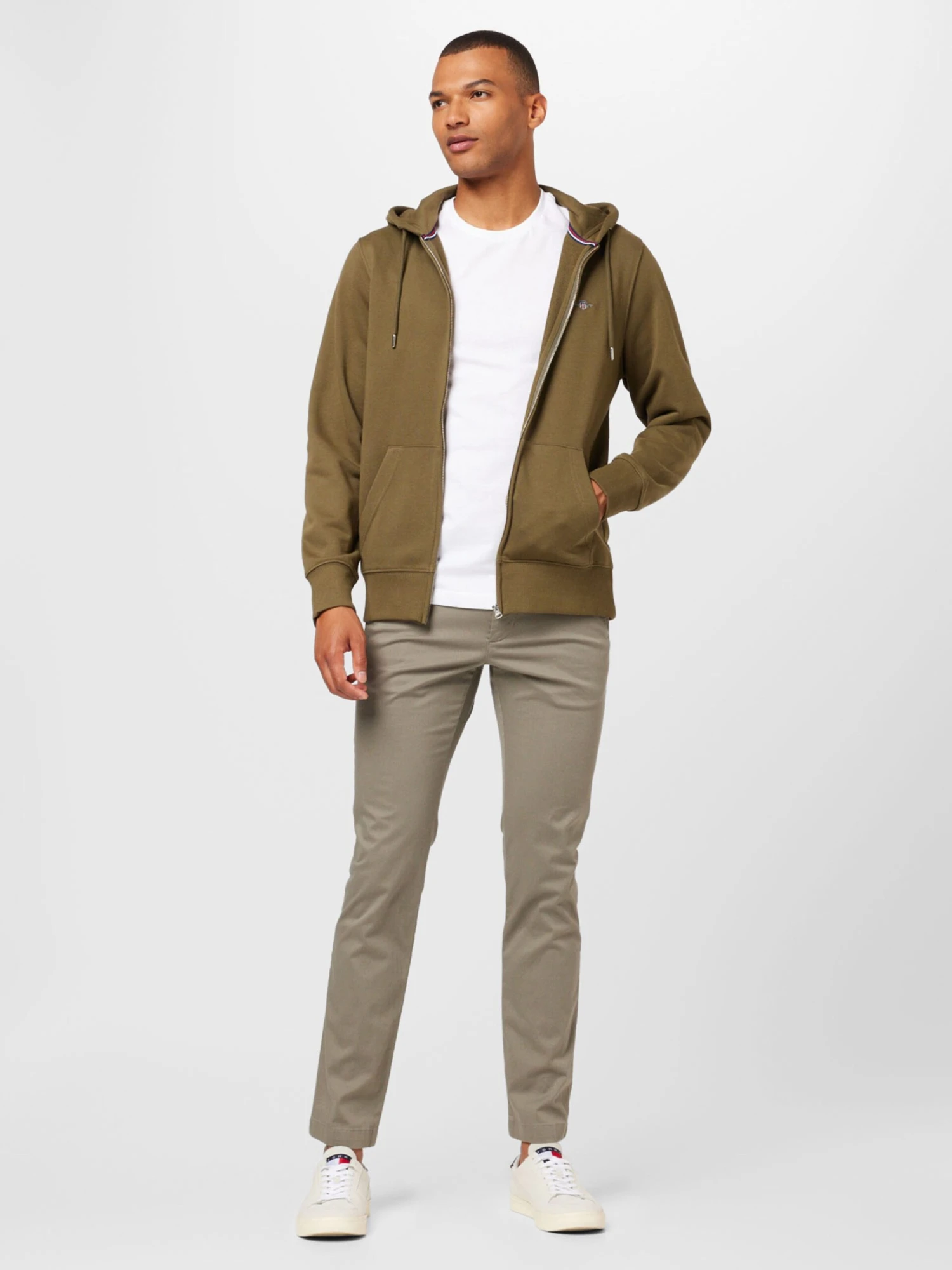 Gant Sweatvesten Met Capuchon Sweatvest Heren Kaki 4 Gant Sweatvesten Met Capuchon Sweatvest Heren Kaki - Afbeelding 4