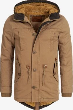Indicode Jeans Parkas Winterparka Barge Heren Lichtbruin