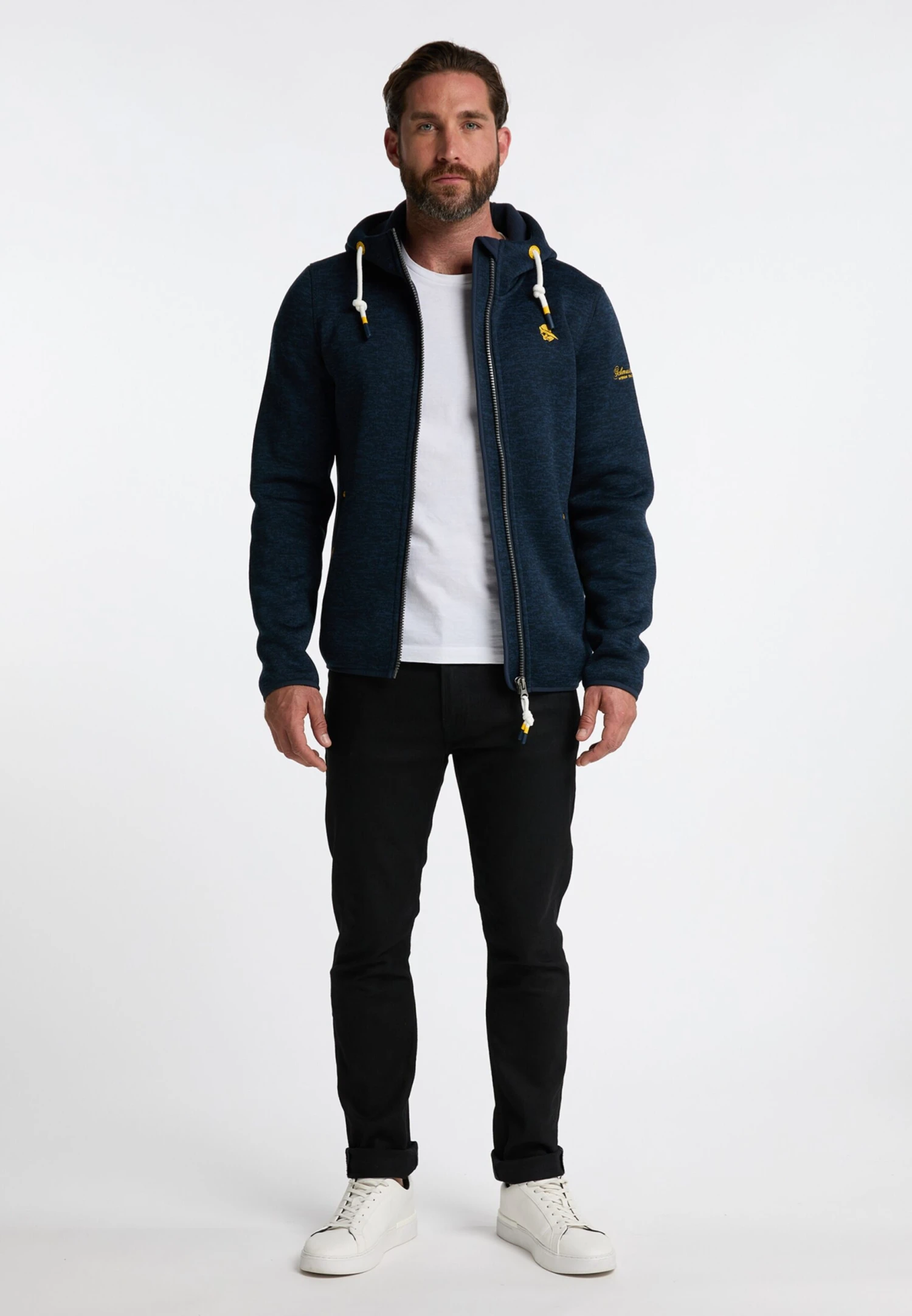 Schmuddelwedda Fleece Jassen Fleece Jas Heren Marine 4 Schmuddelwedda Fleece Jassen Fleece Jas Heren Marine - Afbeelding 4