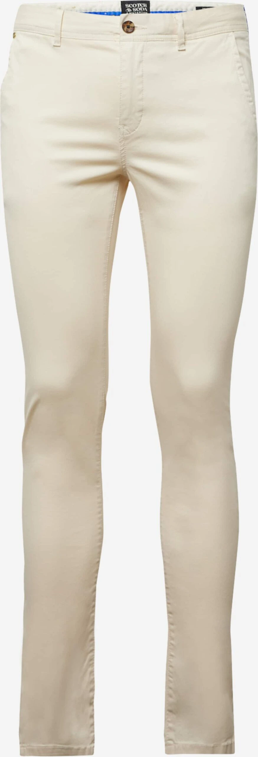 Scotch & Soda Chinos Slimfit Chino Mott Heren Ecru 1 Scotch & Soda Chinos Slimfit Chino Mott Heren Ecru