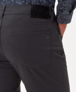BRAX Pantalons Slimfit Broek Chuck Heren Donkergrijs -Herenkleding ee192d4c400fa6af98c113d591e2fbfc