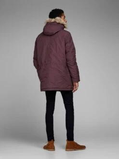 Jack & Jones Parkas Winterparka Heren Wijnrood -Herenkleding eeb54eaac468b4020e14a268e825d531