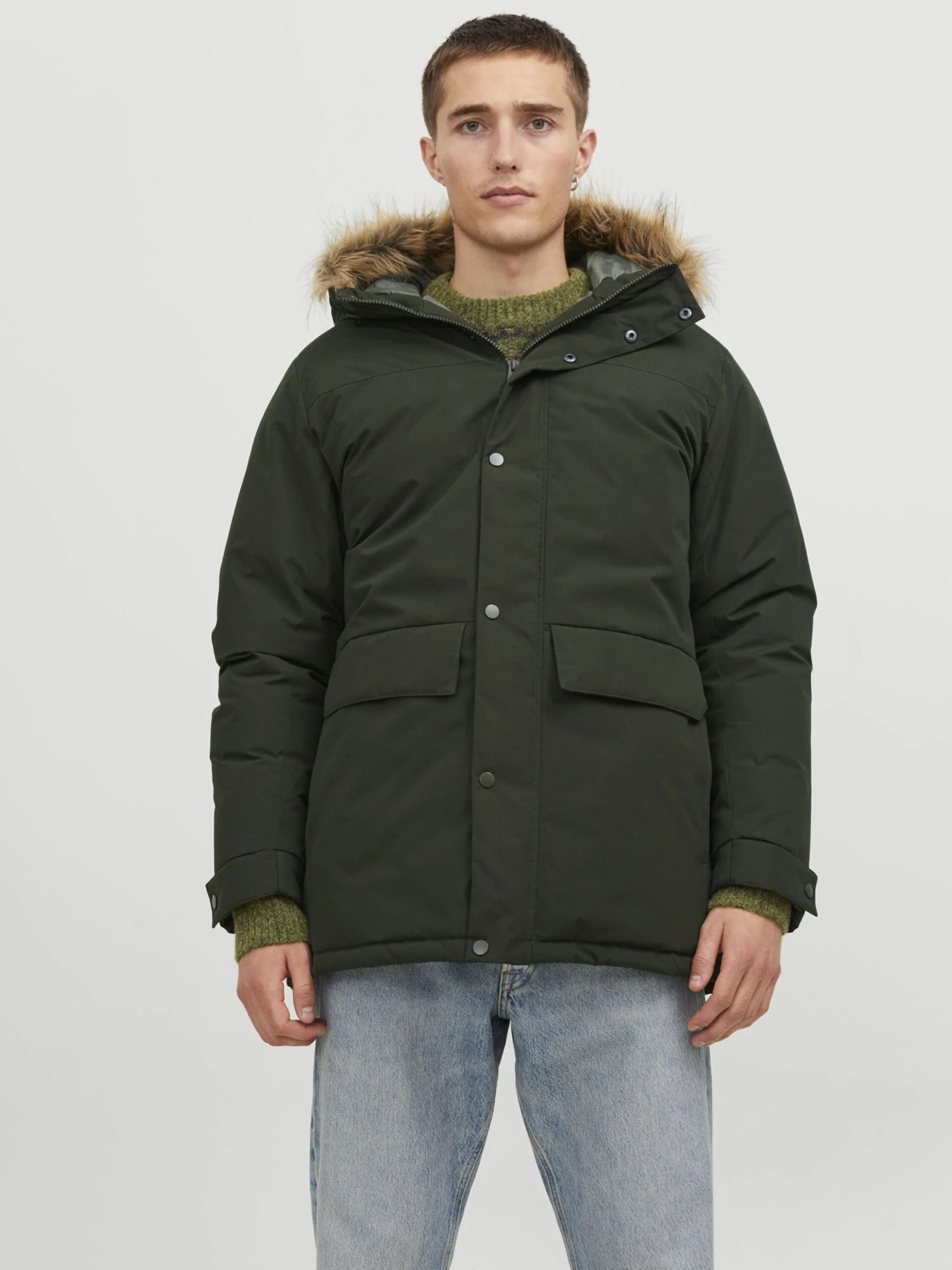 Jack & Jones Parkas Winterparka Champ Heren Donkergroen 2 Jack & Jones Parkas Winterparka Champ Heren Donkergroen - Afbeelding 2