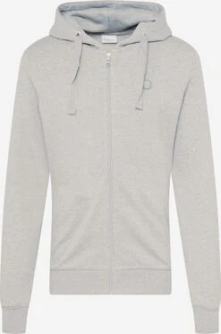 KnowledgeCotton Apparel Sweatvesten Met Capuchon Sweatvest Heren Grijs Gemêleerd