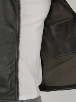 Mustang Leren Jassen Tussenjas 31021308 Heren Zwart -Herenkleding f313a7a118e5787ce48930f504b5b0f4