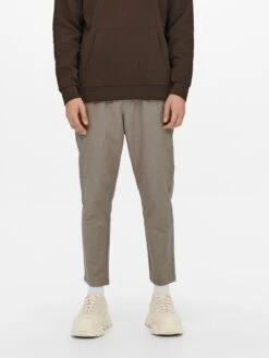 Only & Sons Pantalons Tapered Broek Linus Heren Greige -Herenkleding f50626102651554f6a8309008b95dd15