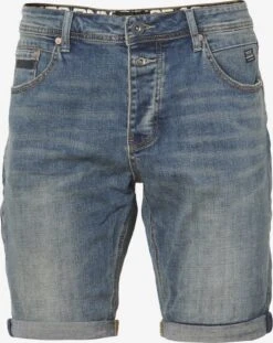 Koroshi Denim Shorts Slimfit Jeans Heren Blauw