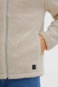 Solid Fleece Jassen Fleece Jas Heren Beige -Herenkleding f6f6000e3b1e4e617fea82e66770f3e9