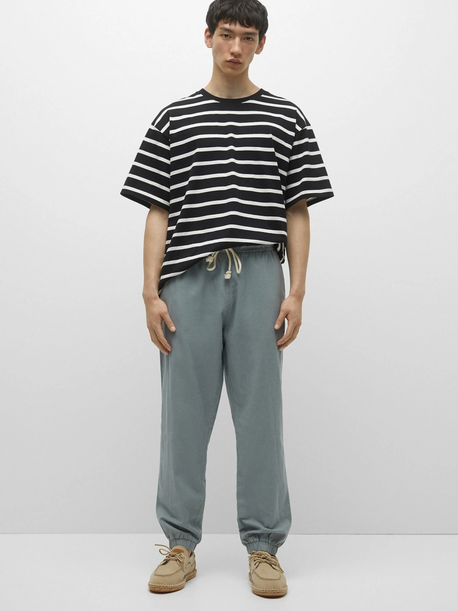 PULL & BEAR Pantalons Tapered Broek Heren Smoky Blue 3 PULL & BEAR Pantalons Tapered Broek Heren Smoky Blue - Afbeelding 3