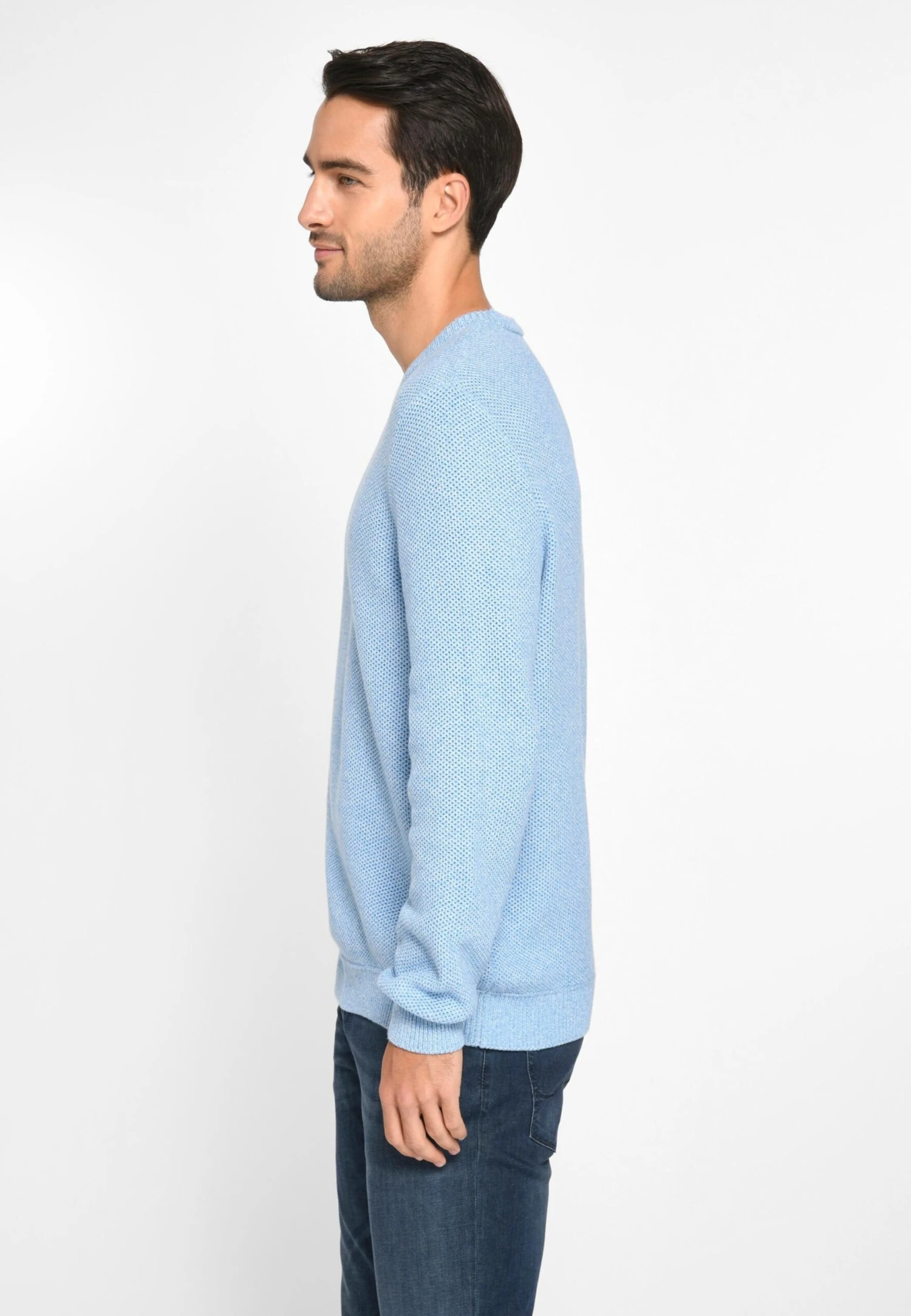 Crewneck Truien Trui Heren Lichtblauw 4 Crewneck Truien Trui Heren Lichtblauw - Afbeelding 4