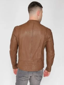 Mustang Leren Jassen Tussenjas 31021311 Heren Cognac -Herenkleding f8bd54d80bd1a211c7f9bbb207395305
