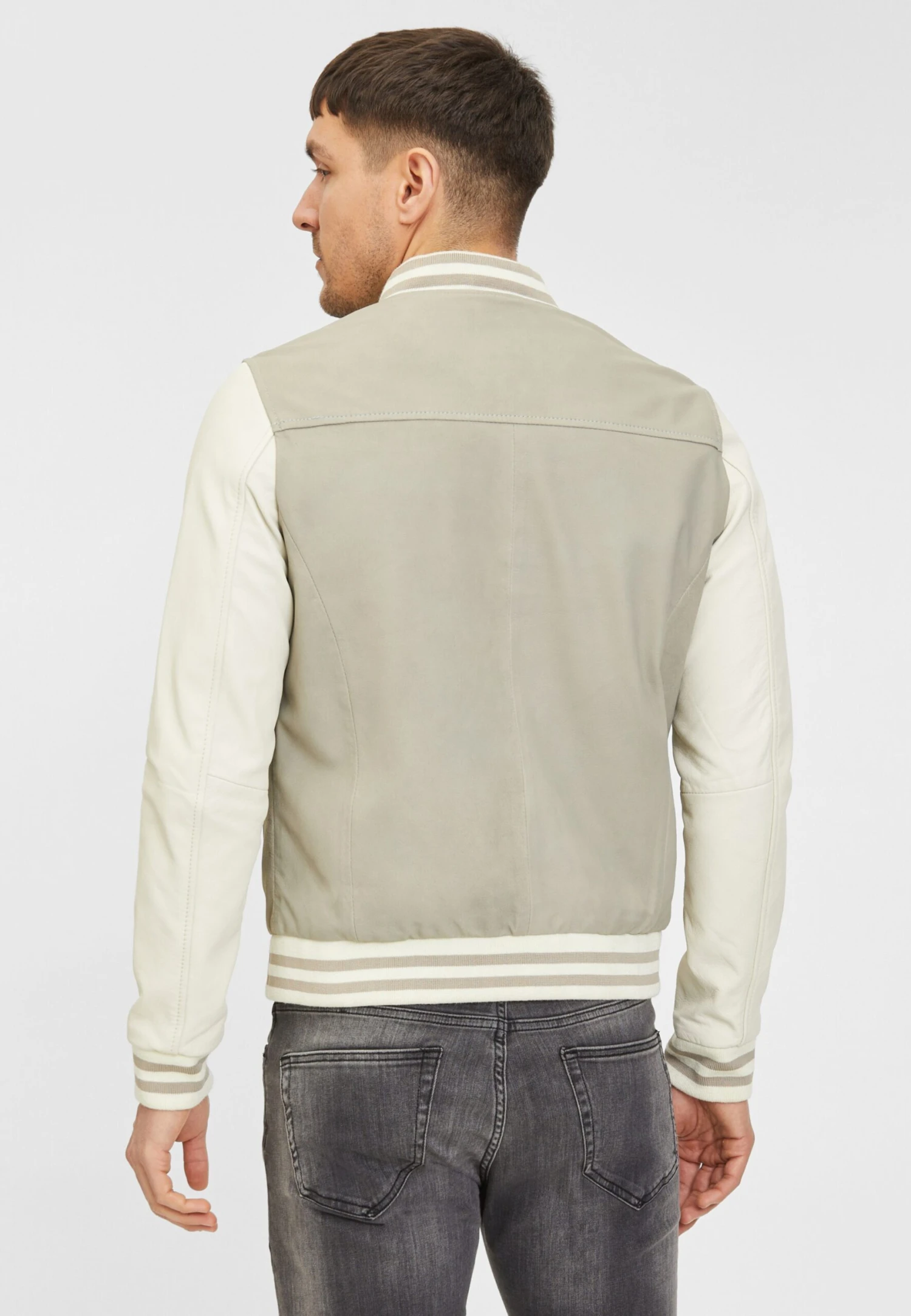 Goosecraft Leren Jassen Tussenjas Bob Heren Taupe 3 Goosecraft Leren Jassen Tussenjas Bob Heren Taupe - Afbeelding 3