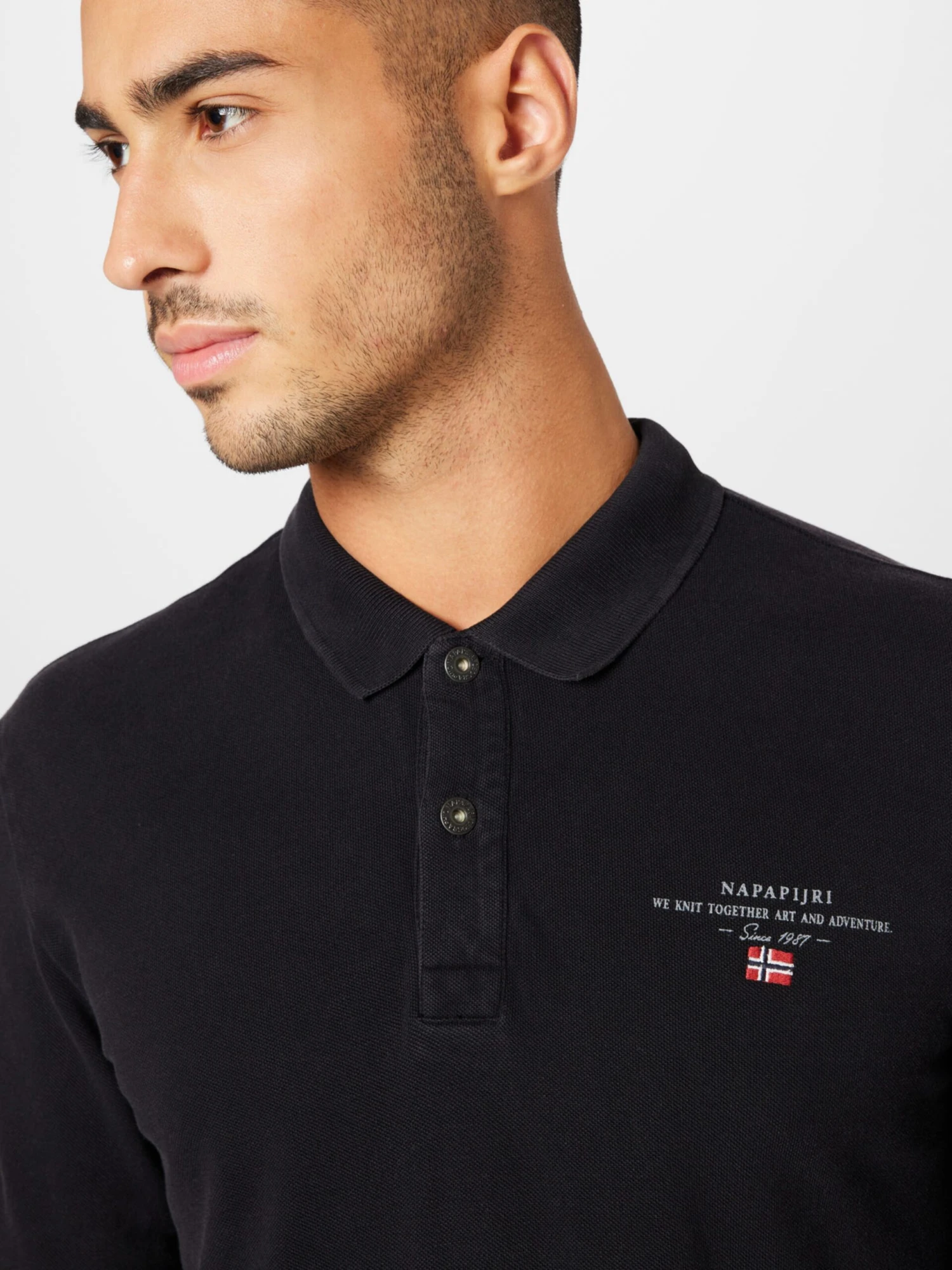 Napapijri Longsleeves Shirt ELBAS Heren Zwart 2 Napapijri Longsleeves Shirt ELBAS Heren Zwart - Afbeelding 2